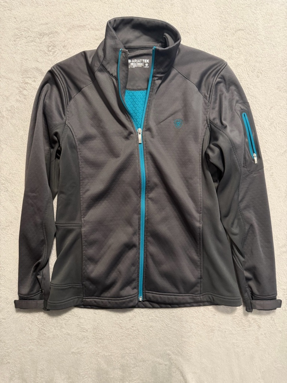 Ariat Charcoal Utility Jacket with Teal Trim